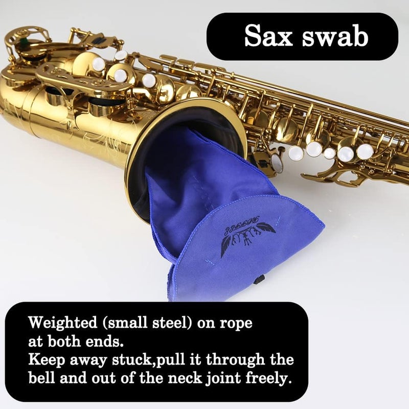 Rofee Saxophone Sax Cleaning Care Maintenance Kit,Key Oil,Cork Grease,Swab,Cleaning Cloth,Thumb Rest,Mouthpiece Brush and More - Image 4